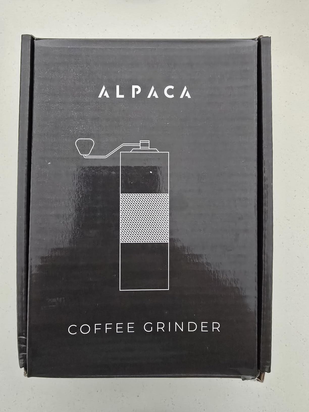 Black Alpaca coffee grinder box, unopened